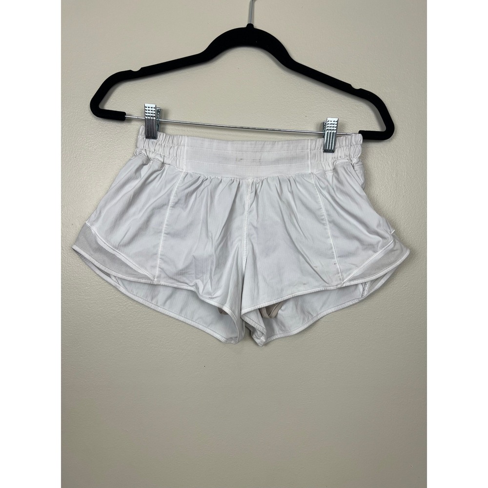 Lululemon Gray Hotty Hot Low Rise Lined Athletic Running Shorts Women Size 4